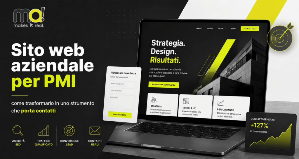 Sito web aziendale per PMI: cosa serve davvero per trasformarlo in uno strumento che porta contatti
